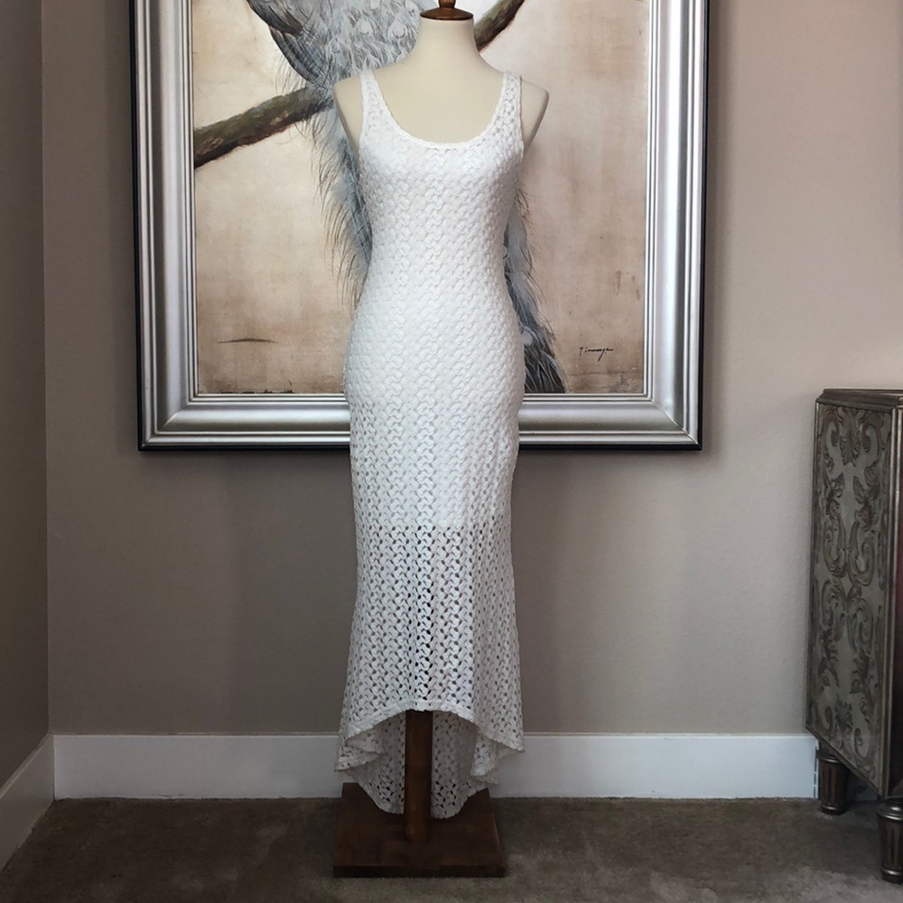 xhilaration BEAUTIFUL Cream Lace Maxi Dress